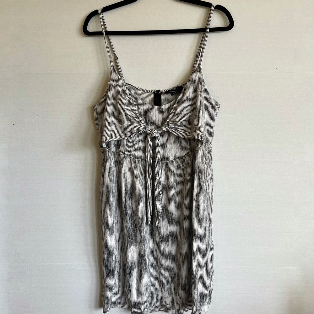 Striped Forever 21 + Dress with Knot Detail